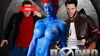 Charles und Xander teilen sich die geile Nicole in einer X-Men Dreier Szene