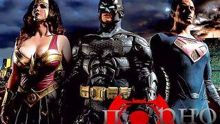 parodie batman und superman haben spaß beim ficken von wonder woman